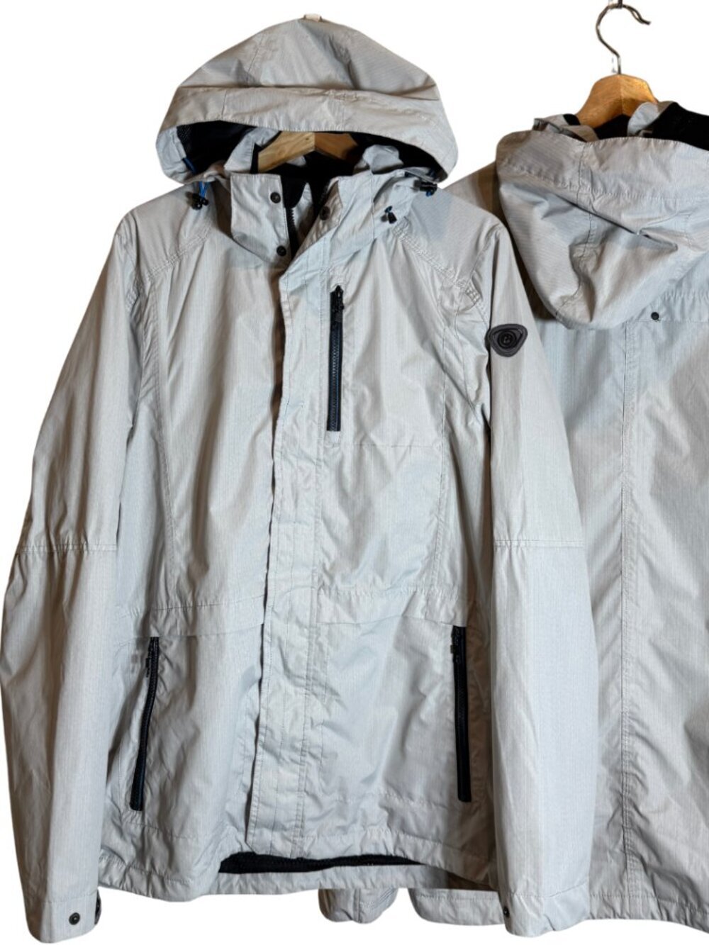 Killtec Level 3 Windproof Waterproof Hooded Full Zip Ski Jacket Men's Large Gray